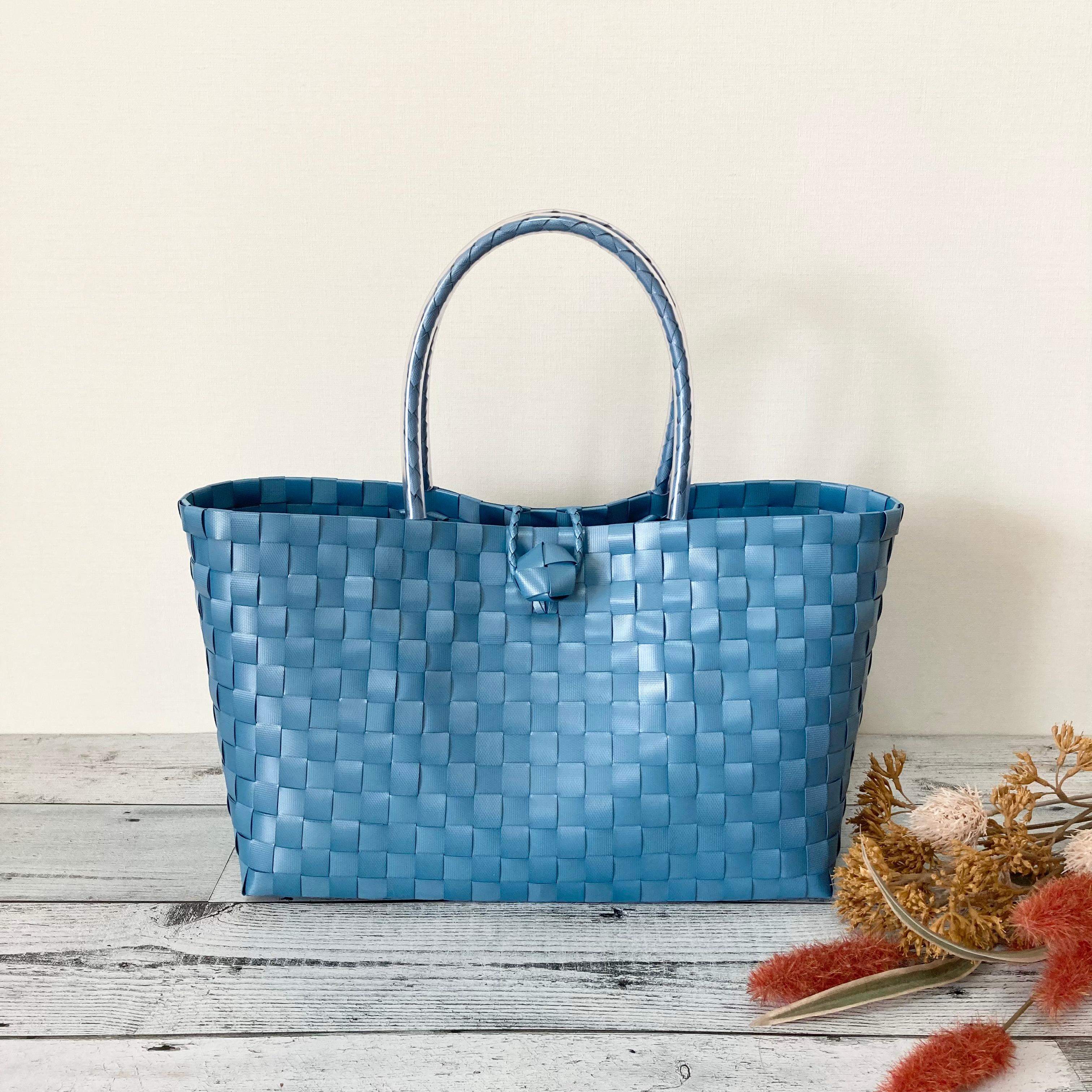 プラカゴバッグ　LLサイズ　ワイド&ショート　ヒヤシンス　A4対応　プラかご1枚目の画像