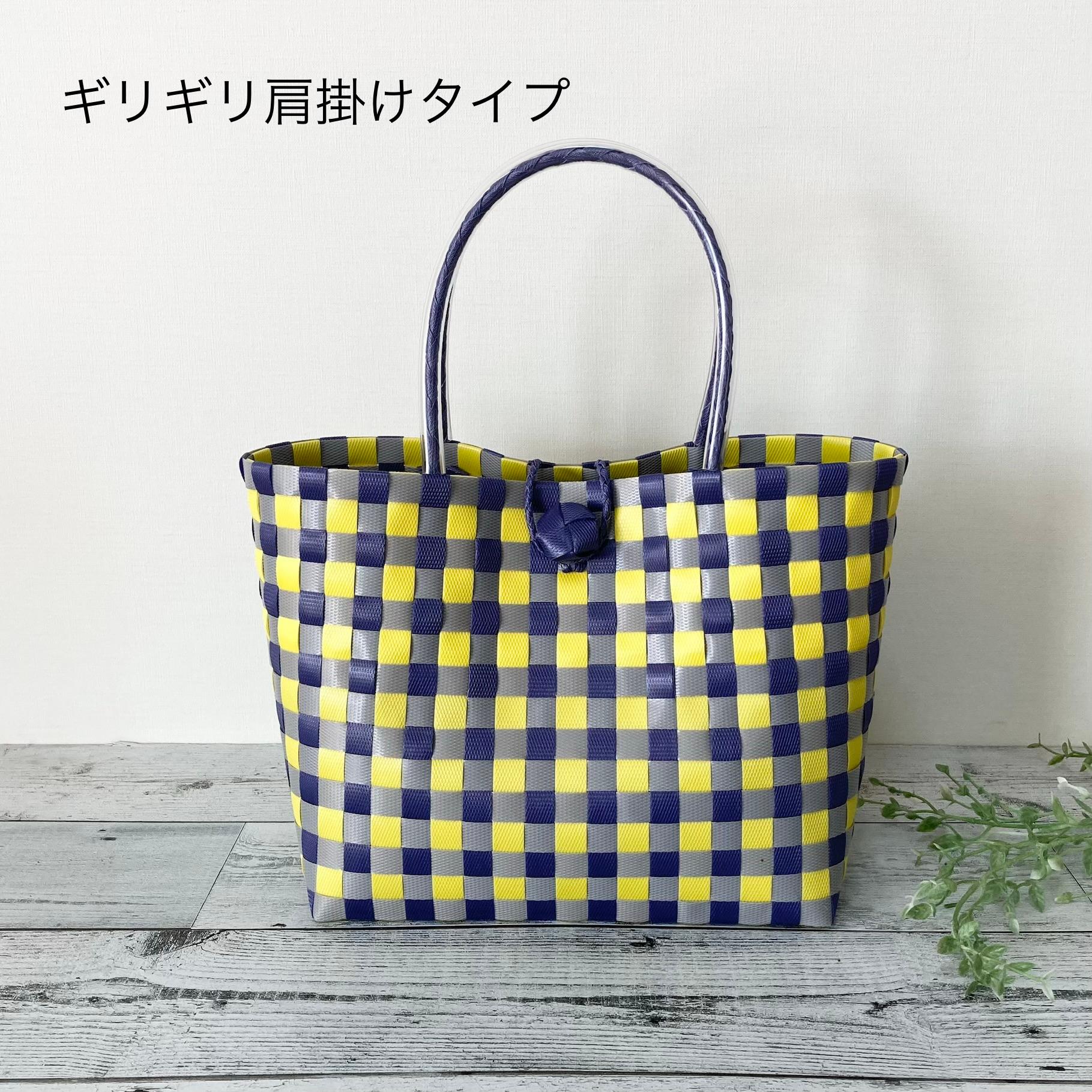 プラカゴ Lサイズ タータンチェック オリーブ×アイボリー プラカゴバッグ | 5枚目